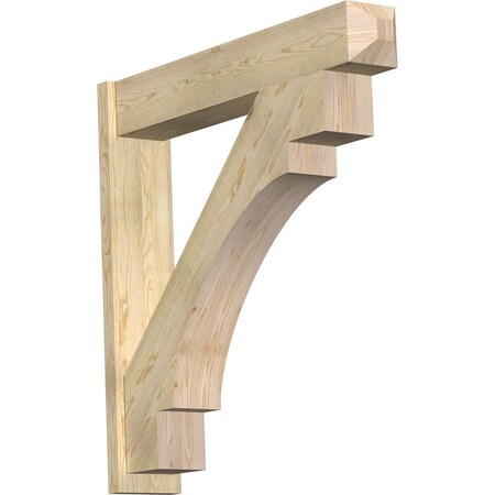 Ekena Millwork Merced Rough Sawn Craftsman Outlooker, Douglas Fir, 8"W x 44"D x 44"H OUT08X44X44MRC04RDF